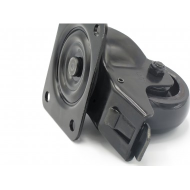 BLACK WHEEL SWIVEL HOUSING OF 100 MM  - 2