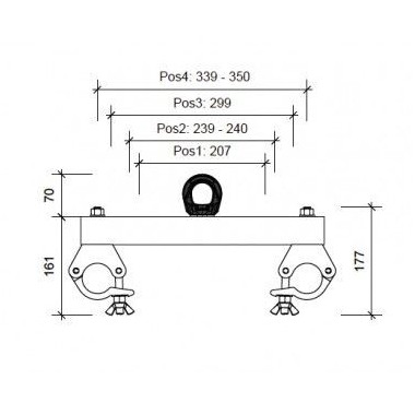 ANCHOR POINT WITH 2 CLAMPS + EYE BOLT  - 5