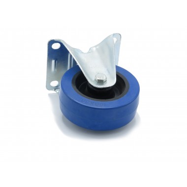 BLUE WHEEL FIXED HOUSING OF 100 MM  - 1