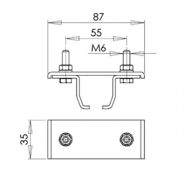 HORIZONTAL FIXING BRACKET FOR GUIDE  - 3