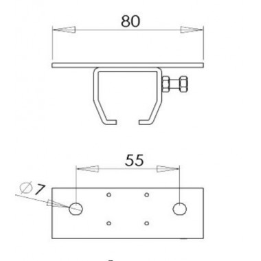 HORIZONTAL FIXING BRACKET FOR GUIDE  - 3