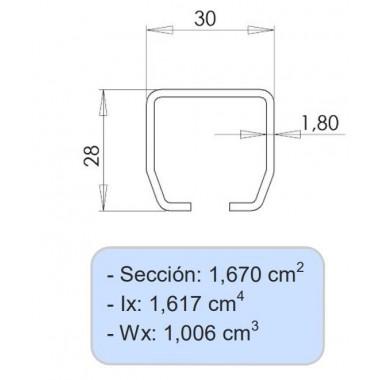 GUIA TIVOLÍ - 2500MM  - 1