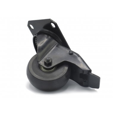 BLACK WHEEL SWIVEL HOUSING OF 80 MM  - 1