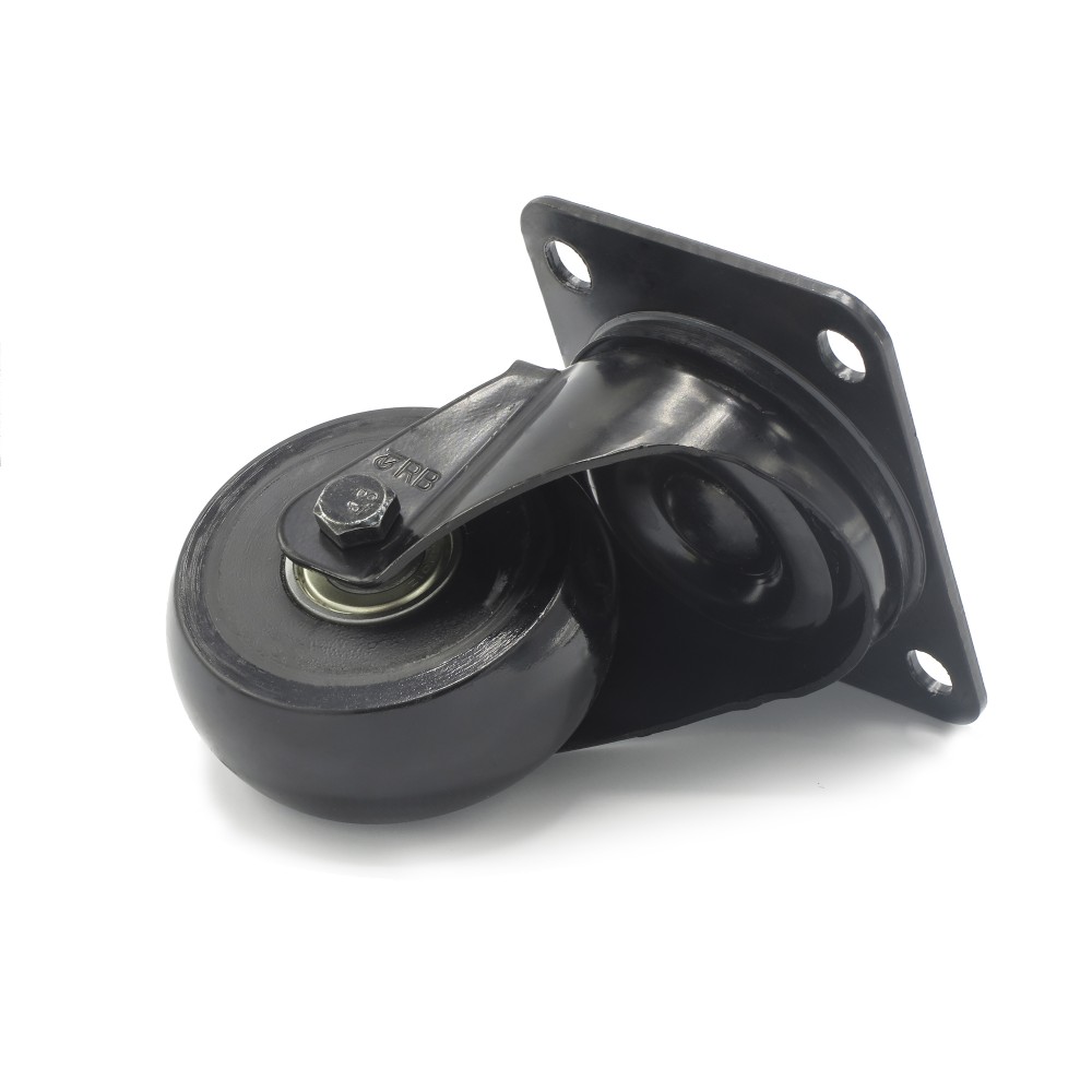 BLACK WHEEL SWIVEL HOUSING OF 80 MM  - 1