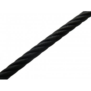 BLACK STEEL WIRE ROPE 4MM 7X19  - 1