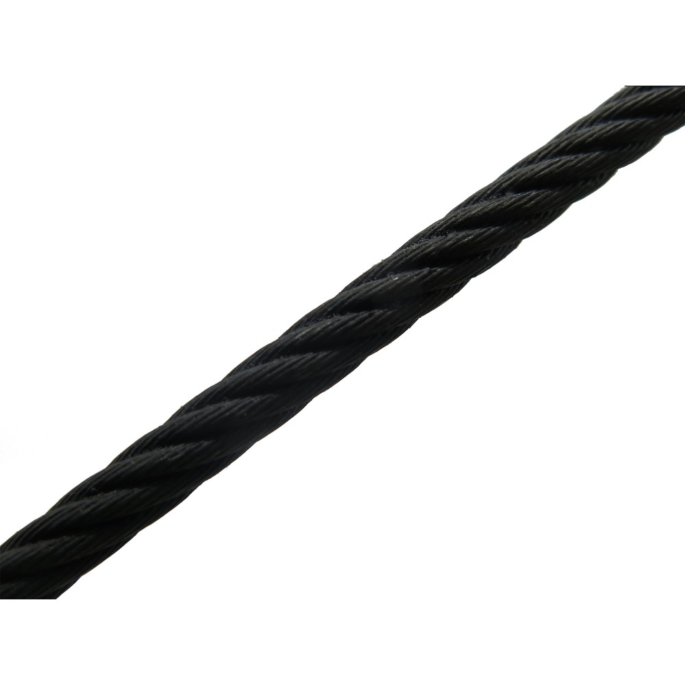 BLACK STEEL WIRE ROPE 6MM 7X19  - 1