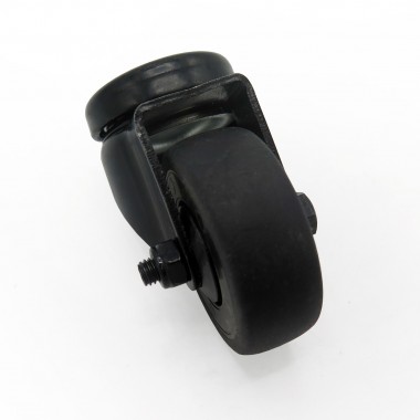 BLACK INDUSTRIAL WHEEL OF 50MM ROUND FIXING