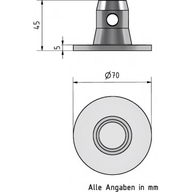 NAXPRO-TRUSS FD 31 BASE PLATE MALE ROUND