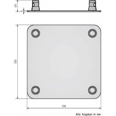 LITETRUSS H34V PLACA BASE