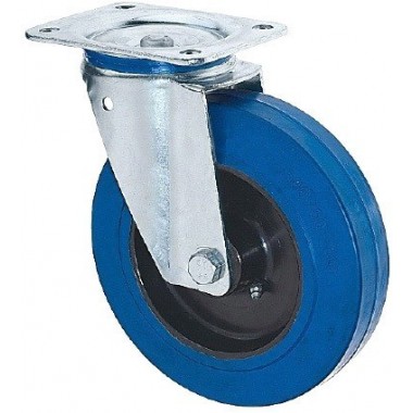 RIGGATEC SWIVEL CASTOR 200MM BLUE WHEEL