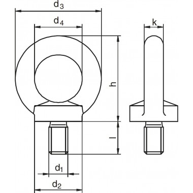 RIGGATEC EYE BOLT DIN 580 M8