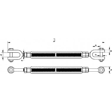 RIGGATEC TENSOR SOLEMNIDAD DE 1/2 "X 9" MM GALV.