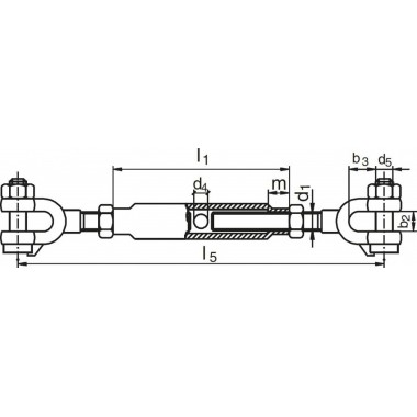 RIGGATEC TURNBUCKLE DIN 1478 M10