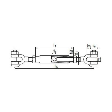 RIGGATEC TURNBUCKLE DIN 1478 M8