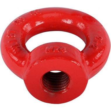 RIGGATEC HIGH-STENGTH RING NUT M24, RED 8,0 T