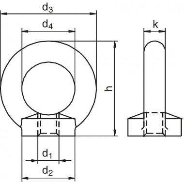 RIGGATEC RING NUT DIN 582 M8 BLACK