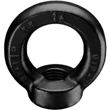 RIGGATEC HIGH-STENGTH RING NUT M12 BLACK