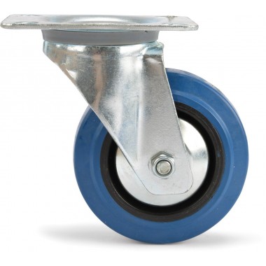 SWIVEL CASTOR 100MM BLUE WHEEL