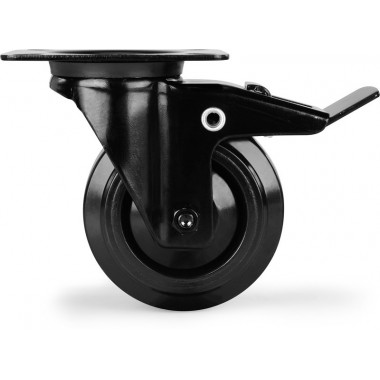 RIGGATEC SWIVEL CASTOR 100MM BLACK WITH BRAKE