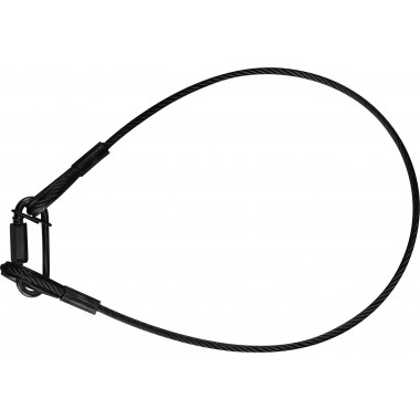 RIGGATEC CABLE DE SEGURIDAD ACERO NEGRO 60CM 5MM