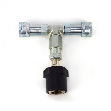 CO2 BOTTLE CONNECTOR WITH SPLITTER