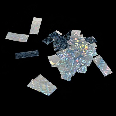 LASER METALLIZED RECTANGULAR CONFETTI 1KG BALASER