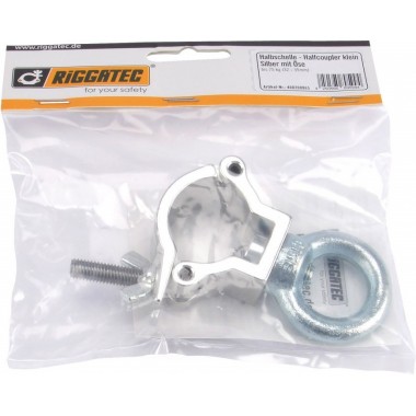 RIGGATEC HALFCOUPLER SMALL SILVER WITH EYELET 75KG