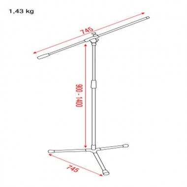 SHOWGEAR MICROPHONE STAND - VALUE LINE