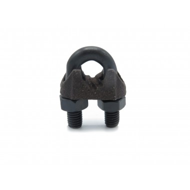 BLACK WIRE ROPE CLIP 4-5 MM DIN-741