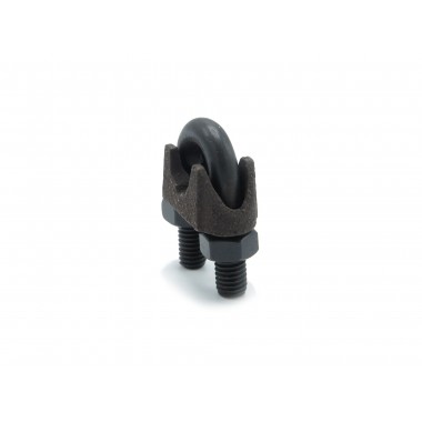 BLACK WIRE ROPE CLIP 6,5 MM DIN-741