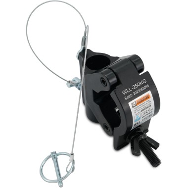 RIGGATEC SEMIABRAZADERA - STUDIO CLAMP NEGRO HASTA 250KG (48-51MM), PARA ESPIGA DE TV DE 28MM
