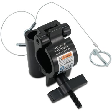 RIGGATEC SEMIABRAZADERA - STUDIO CLAMP NEGRO HASTA 300KG (48-51MM), PARA ESPIGA Y ESPIGA TV DE 28MM