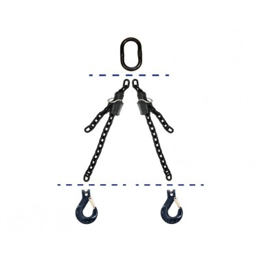 DOUBLE BLACK CHAIN WITH RING,HOOKS,CHAIN SHORTENER  - 1